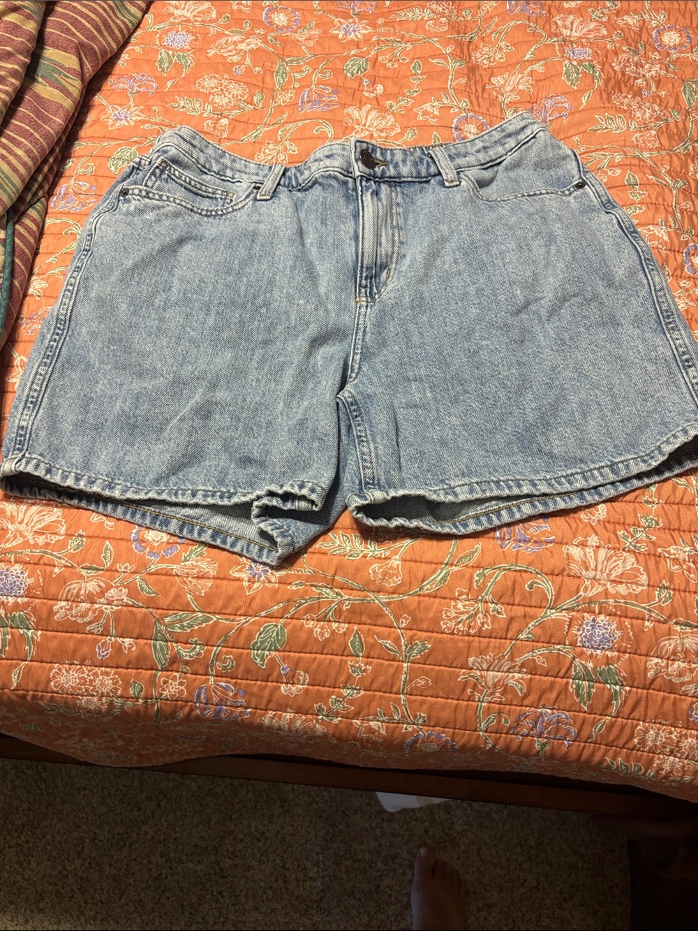 Maurices Light Wash High-Rise Denim Shorts